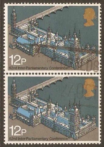 Great Britain 1975 12p Inter-Parliamentary Union stamp. SG988.